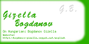 gizella bogdanov business card